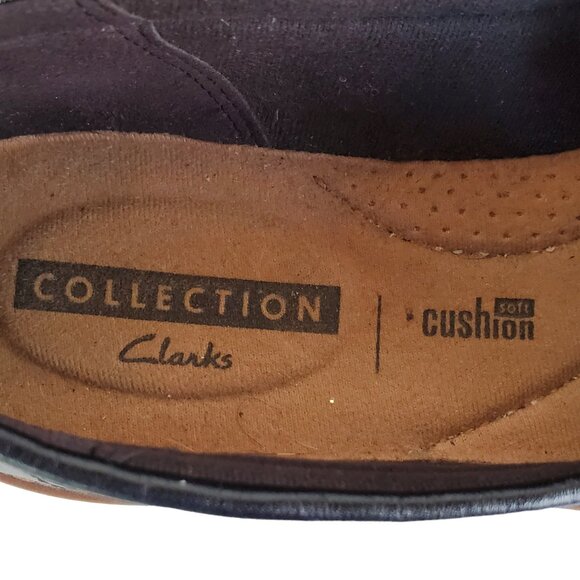 CLARK'S Wool & Leather Slip On Loafer Shoes Women's 6.5M Flat Low Heel Non Slip - Picture 6 of 14